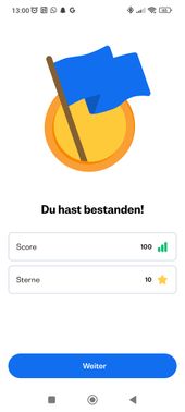 Für jede Übung erhältst du Punkte, die dir in einem Levelsystem Auftrieb geben. Dazu gibt es tägliche Quests, die dir noch einmal Bonuspunkte verschaffen. Sammelst du genug Punkte, steigst du eine Liga auf und konkurrierst mit ernsthafteren Lernenden.