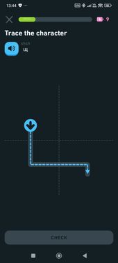 Sehr cool: Bei Duolingo lernst du sogar, wie man die Buchstaben genau schreibt.