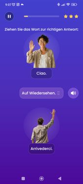 Bei Mondly werden – analog zu Babbel – Vokabeln mit Bildern eingeführt. Allerdings sind die leider nicht immer nachvollziehbar.