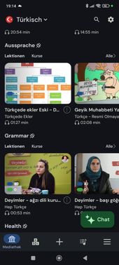 LingQ wirkt auf den ersten Blick ein wenig wie Netflix: In Slide-Bannern zu den angebotenen Themen wählst du den Kurs aus, der dich interessiert.