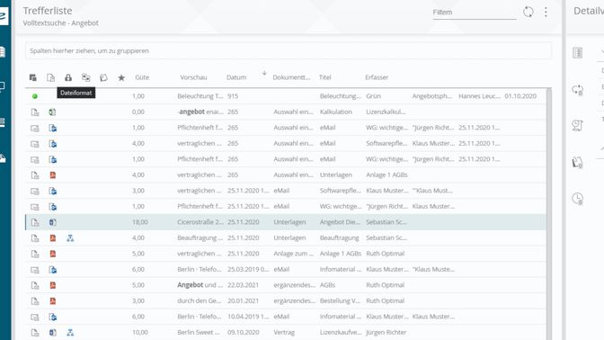 Mit der Volltextsuche findest du schnell die gewünschten Dokumente