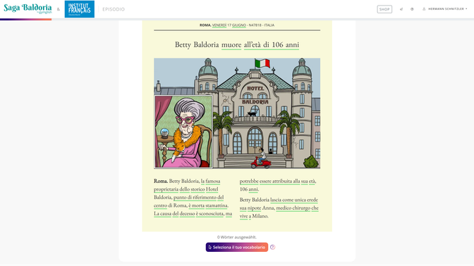 Übungen bei Saga Baldoria sind immer in eine Geschichte eingebettet. Es geht also ums große Ganze; eine Art roter Faden, der sich durch den Kurs zieht.