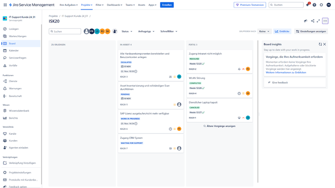 Mit Kanban-Boards können agile Teams die Ticketbearbeitung deutlich effizienter gestalten