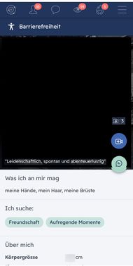 C-Date funktioniert über klare Tags statt langer Texte. Du siehst sofort, ob jemand Lust auf Spaß, Ablenkung oder ein Abenteuer hat. Das macht die Plattform schnell – aber auch ziemlich oberflächlich.