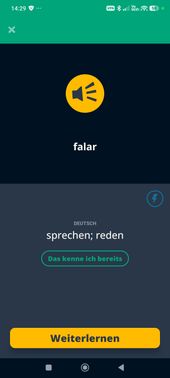 Nett: Bei Memrise wird dir eine Vokabel als Karteikarte präsentiert – und du entscheidest dann selbst, ob du sie lernen möchtest.