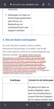 Falls du dich fragst, wie es um deine Daten beschaffen ist, sag ich nur: Match Group. Die Daten werden großzügig verteilt, an wen, kannst du in den AGB nachlesen. Ob das aber der vollen Wahrheit entspricht, weiß niemand.