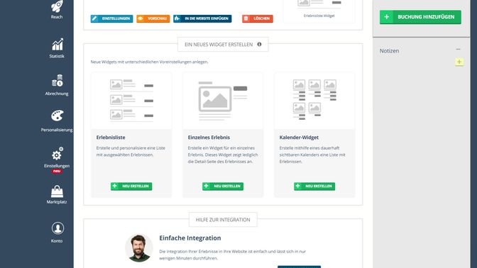 Die verfügbaren Widget-Variationen…