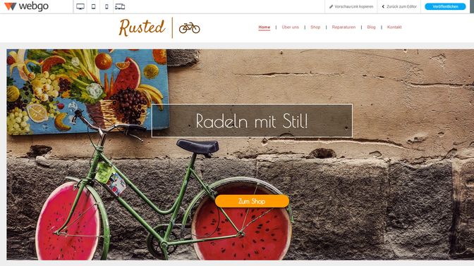 Mit einem großen Header machst du Usern gleich klar, worum es auf deiner Page geht