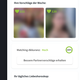 Hinterher werden dir dann die Matching-Punkte zu jedem Profil angezeigt (die Zahl neben dem grünen Herz). Außerdem hast du die Möglichkeit, dein Matching-Akkuranz zu steigern, indem du an einem kleinen Swipe-Spiel teilnimmst.