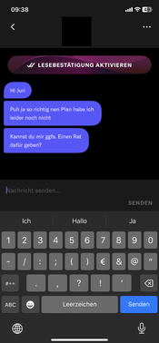 Wirkt erst mal wie ein ganz normaler Chat. Aber schau mal genauer hin. Da wurde ich von einer wildfremden Person um Rat gefragt… und das zum Gesprächseinstieg!