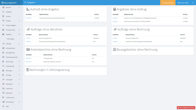 Das Programm lässt sich individuell anpassen: Menüpunkte, die du nicht benötigst, kannst du einfach verbergen