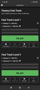 Frei wählen, welche Vokabeln du lernst, kannst du bei Clozemaster nicht. Allerdings kannst du verschiedene Lernsets starten, die deinen Wortschatz schnell erweitern sollen.
