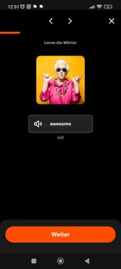 Die Standard-Lektionen von Babbel laufen immer nach einem ähnlichen Schema und einer ähnlichen Struktur ab. Zuerst lernst du ein kleines Cluster neuer Vokabeln